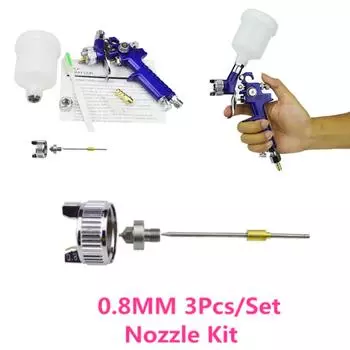 Профессиональный HVLP 0,8 мм и 1,0 мм Сопло Краскопульт Мини Воздушная Краска Покраска Автомобилей