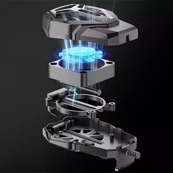 Профессиональный игровой кулер для телефона, бесшумный кулер для телефона с турбовентилятором, быстрое охлаждение, кулер для задней панели телефона, быстрое охлаждение для игр PUBG в прямом эфире