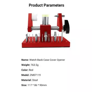 Профессиональный инструмент для открывания задней крышки корпуса часов Набор инструментов для ремонта часов Инструмент для снятия звеньев ремешка часов Adjuste with 15Pcs Punch Pin with 11Pc