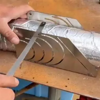 Профессиональный инструмент для резки пенопластовых труб - прецизионный резак для резиновых изоляционных труб под углом 45°, регулируемое режущее приспособление жёлтый