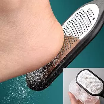 Профессиональный инструмент для ухода за ногами - пилка для ног из нержавеющей стали для удаления омертвевшей кожи чёрный