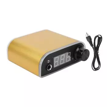 Профессиональный источник питания для татуировки, ЖК-дисплей, источник питания для тату-машины, золото US Plug