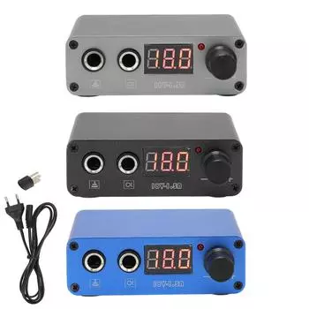 Профессиональный источник питания для татуировок, режимы сплава, источник питания для татуировок с ЖК-дисплеем 100230 В Blue EU Plug