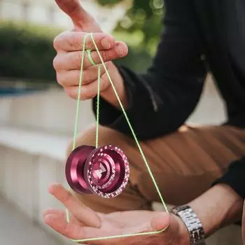 Профессиональный йо-йо-мяч из алюминиевого сплава, отзывчивый йо-йо с неотзывчивым подшипником для профессионалов чёрный