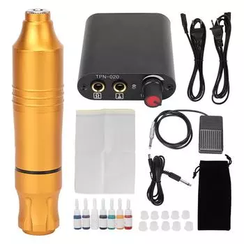 Профессиональный комплект для татуировки Power Shader Liner Tattoo Pen Supply Tattoo Ink Pigment 90265 В EU Plug