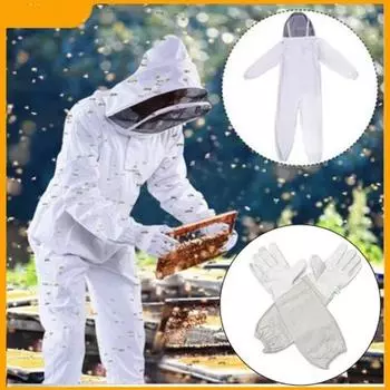 Профессиональный костюм пчелы для мужчин и женщин, костюм для пчеловодства с перчатками для пчеловода L