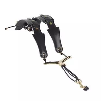 Профессиональный кожаный двойной плечевой ремень для саксофона, регулируемый ремень для альта/сопрано/