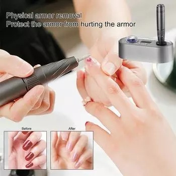 Профессиональный лак для ногтей, 40000 об/мин, низкоскоростная машина, регулируемая ручная шлифовальная машинка для ногтей с шумом, электрическая шлифовальная машинка для ногтей EU Plug чёрный