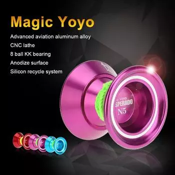 Профессиональный Magic Yoyo N5 Desperado алюминиевый сплав металлический Yoyo 8 шариковый подшипник KK с вращением фиолетовый