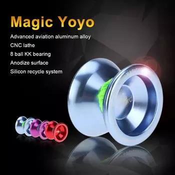 Профессиональный Magic Yoyo T5 Overlord из алюминиевого сплава, металлический йойо, 8 шариковых подшипников KK со струной для детей, голубое озеро озеро синий