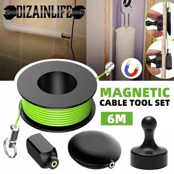 Профессиональный магнитный съемник для протяжки кабеля, настенный инструмент для протягивания проволоки, садовый ремонтный нитевдеватель, простой в использовании ручной инструмент