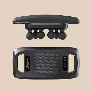 Профессиональный массажный пистолет с десятью головками, 1 шт., USB-зарядный инструмент для глубокой релаксации мышц и тканей, 9 уровней интенсивности серый