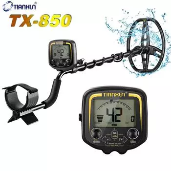 Профессиональный металлоискатель для золота TX-850 Высокопроизводительный подземный охотник за сокровищами TX850 ЖК-дисплей Суперстабильные режимы