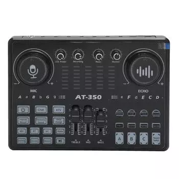 Профессиональный микшер звуковой карты с подсветкой LED Voice Changer, запись нескольких звуковых эффектов