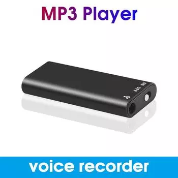 Профессиональный мини-цифровой аудиодиктофон 8G/16G/32G, Mp3-плеер, 3 в 1, голосовая активация, память, запись 192 Кбит/с, WAV 8G