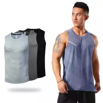 Профессиональный мужской быстросохнущий жилет без рукавов для бега, марафона, бега, свободного покроя, для тренировок на открытом воздухе M светло-серый