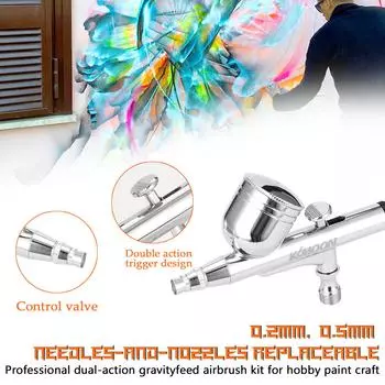 Профессиональный набор аэрографов для создания моделей, художественная роспись с воздушным компрессором + мощность EU Plug разноцветный