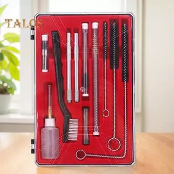 Профессиональный набор для чистки распылителя краски с футляром для хранения Простой в использовании набор для чистки аэрографа с широким спектром применения красный