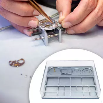 Профессиональный набор инструментов для ремонта часов с ящиком для хранения style A