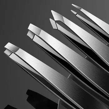 Профессиональный набор из 4 пинцетов, идеально подходит для удаления волос на бровях