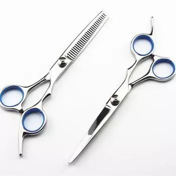 Профессиональный набор ножниц для волос 4Cr 6 с кольцом для стрижки волос ножницы для филировки парикмахерские ножницы для стрижки волос оранжевый