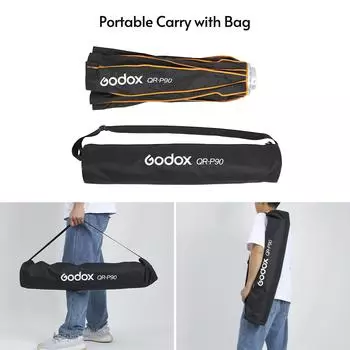 Профессиональный параболический софтбокс Godox 90 см, диффузор, крепление Bowens с сумкой для переноски для студии Bowens Mount