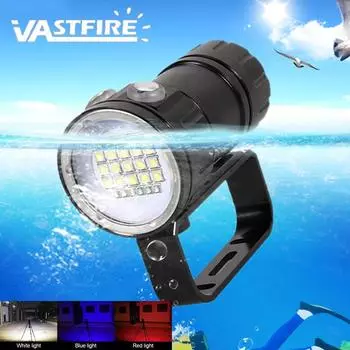 Профессиональный подводный фонарик для фотосъемки, подсветка, лампа 22800 люмен, фонарь для дайвинга, 80 м, водонепроницаемый фонарик для камеры