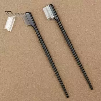 Профессиональный разделитель ресниц. Высококачественная расческа для ресниц из нержавеющей стали. Удобная ручка. Легко чистится. Равномерно расчесывает ресницы. чёрный