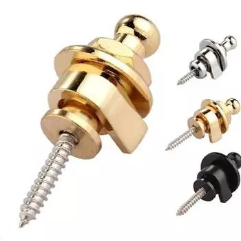 Профессиональный ремень с замком, прочные детали для бас-штифтов с круглой головкой для электрогитары золотистый