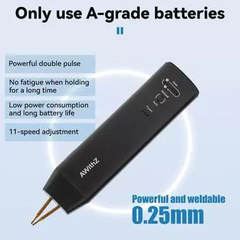 Профессиональный ручной точечный сварочный аппарат 2-в-1 + сварочная ручка 2-в-1 Dual Pulse - мощный выход Строгий дизайн шага