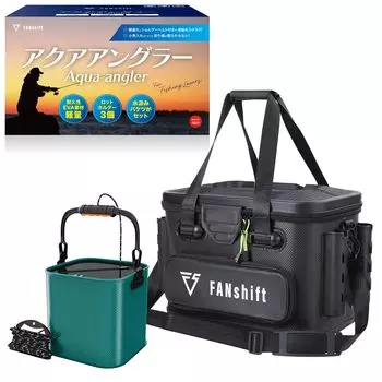 профессиональный рюкзак FANshift Tackle Box S Aqua Angler с держателем удочки, ведро для воды, 3 размера, сумка для снастей EVA для рыбалки, легкая, съемная, на плечо чёрный