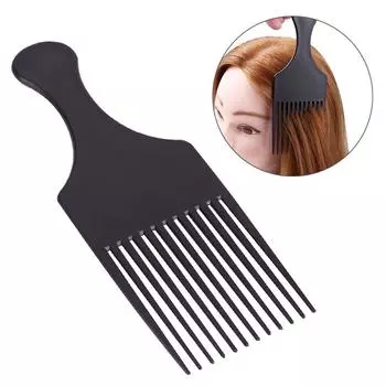 Профессиональный салон парикмахерских пластиковый черный широкий длинный зубчатый гребень для волос