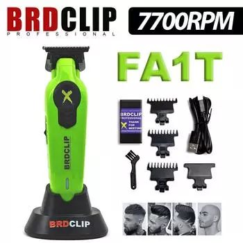 Профессиональный салонный электрический беспроводной триммер для волос BRDCLIP Green Art Hair Clipper FA1T Personality для стрижки волос у мужчин