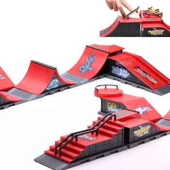 Профессиональный скейтборд для пальцев DIY Скейт-парк Рампа Части Tech Deck Сцена Место Комбинации Наборы Новинка Игрушки Подарок Для Детей Ребенок