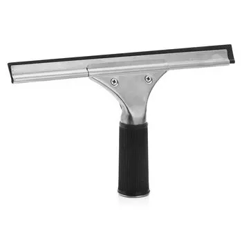 Профессиональный скребок для мытья окон из нержавеющей стали, износостойкий, прочный, практичный, резиновый инструмент для чистки щеток стеклоочистителя