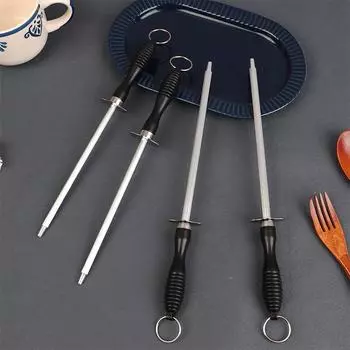 Профессиональный стержень для заточки ножей из нержавеющей стали, прочный точилка для ножей с ручкой из АБС-пластика, стержень для заточки лезвий, кухонный инструмент