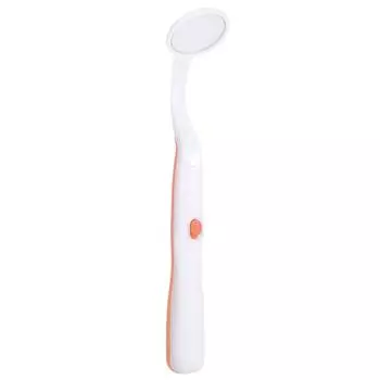 Профессиональный стоматологический осмотр зубов Ротовое зеркало Инструмент для ухода за зубами со светодиодной подсветкой Оранжевый оранжевый