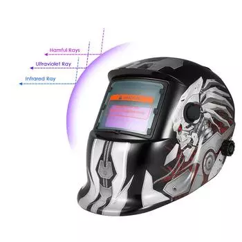 Профессиональный сварочный шлем с автоматическим затемнением на солнечной энергии, сварочный аппарат TIG MIG, шлифовальная маска, робот темно-серого