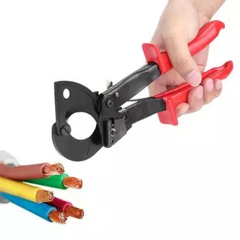 Профессиональный сверхмощный ручной инструмент для резки кабеля с храповым механизмом 240 мм2 для резки меди и красный