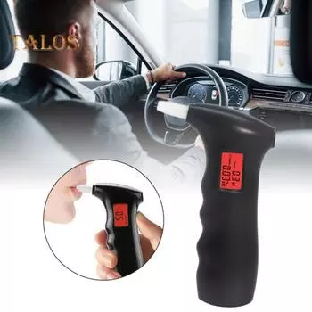 Профессиональный точный алкотестер с ЖК-цифровым дисплеем, тестер алкоголя, портативный цифровой алкотестер с 5 чёрный