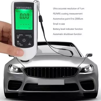 Профессиональный толщиномер покрытия Измеритель толщины противоскользящей пленки лакокрасочного покрытия Измеритель толщины сухой пленки Измеритель толщины Измеритель толщины белый