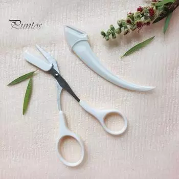 Профессиональный триммер для бровей. Гладкая и легкая форма бровей. Инновационный дизайн в форме полумесяца с расческой. Безопасный в использовании нож для стрижки бровей. зелёный