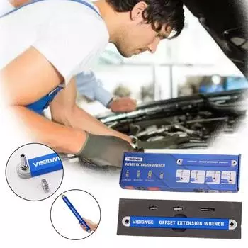 Профессиональный удлинительный ключ с нулевым смещением, удлинительный инструмент для труднодоступных мест, набор инструментов для авторемонта, домашний набор инструментов, высокое качество, 1/4 , 3/8 , 1/2 синий