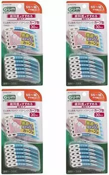 Профессиональный уход за деснами и пародонтом, мягкий изогнутый тип [Оптовая закупка] SS-M [x4 шт.]