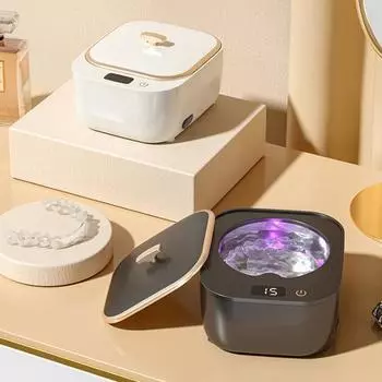 Профессиональный ультразвуковой очиститель фиксаторов с таймером, высокочастотная водонепроницаемая машина для чистки ювелирных изделий с вилкой стандарта США белый