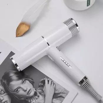 Профессиональный Высокомощный Новый Концепт Ниже Сушилка Синий Свет Быстро Сушит Инструменты Для Волос Ионный Портативный Фен Для Волос UK Plug чёрный