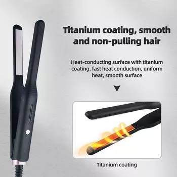 Профессиональный выпрямитель для волос 2 в 1, керамический утюжок для быстрого нагрева, для коротких волос, для женщин и мужчин, выпрямитель для бороды EU