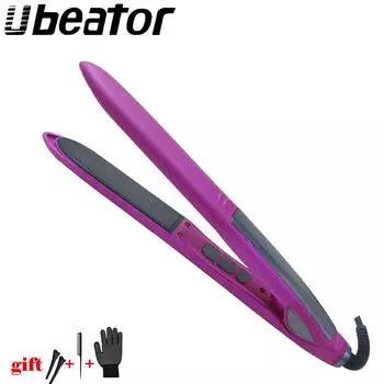 Профессиональный выпрямитель для волос, плоский утюг, керамический выпрямитель для волос, быстрый нагрев для салона, парикмахерской, прямые волосы US Plug чёрный