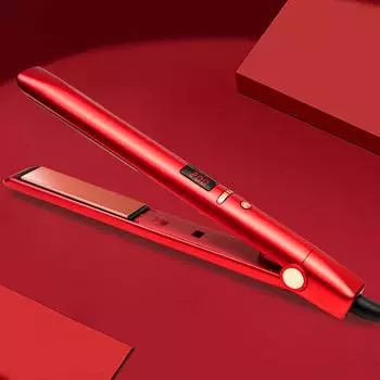 Профессиональный выпрямитель для волос с керамической нагревательной пластиной, утюжок для завивки с отрицательными ионами и 17-ступенчатой регулировкой температуры EU
