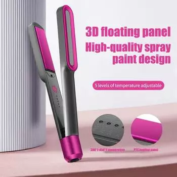 Профессиональный выпрямитель для волос, утюжок 2 в 1, бигуди, инструменты для завивки волос, горячая расческа, стилист для сухих волос, инструменты для укладки волос PTC EU Plug красный